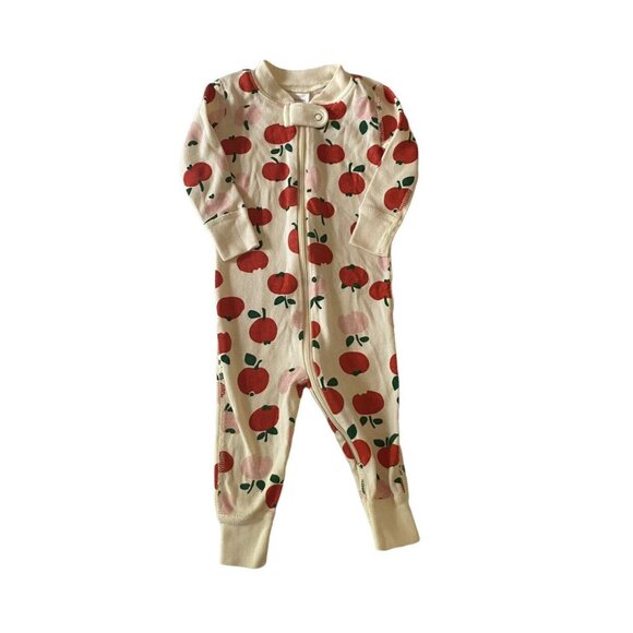 Hanna Andersson Organic Sleeper Apple Print Size 60 - Picture 1 of 4
